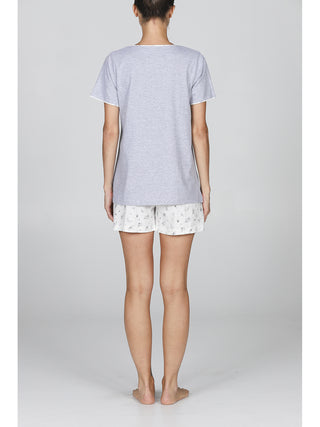 Pigiama corto donna girocollo 100% cotone