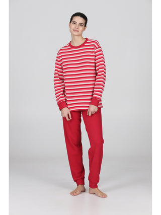 Pigiama con bordi in caldo jacquard annriga Alpina