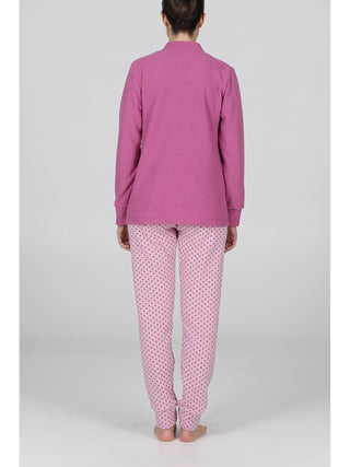 Cecilia pigiama lungo serafino con bordi tuta annpoisro Alpina