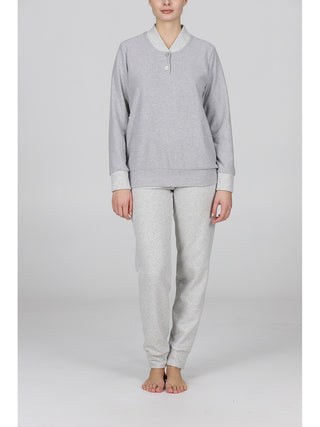 Pigiama con bordi tuta in caldo jacquard di cotone Geometrico Alpina