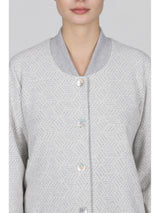 Pigiama Cardigan In Caldo Jacquard Di Cotone