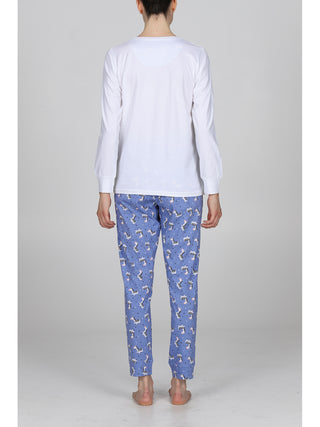 Pigiama Con Stampa In Puro Cotone
