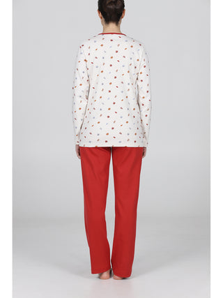 Caldo pigiama lungo serafino Mattone Alpina