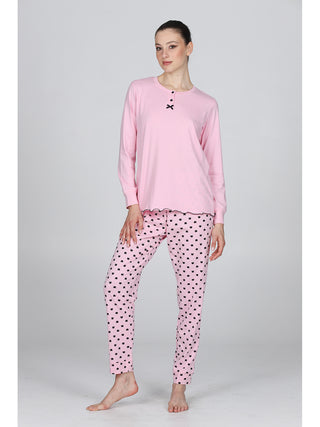 Pigiama Con Bordi E Fiocco In Raso