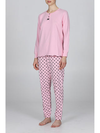 Pigiama Con Bordi E Fiocco In Raso