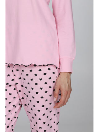 Pigiama Con Bordi E Fiocco In Raso