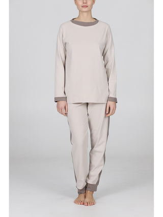 Pigiama girocollo tuta Beige Alpina