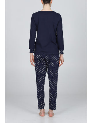 Pigiama Lungo In Elegante Stampa Pois