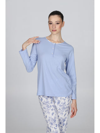 Pigiama lungo floreale