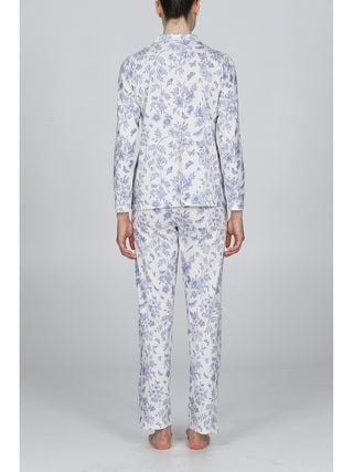 Elegante Pigiama Lungo Cardigan In Cotone