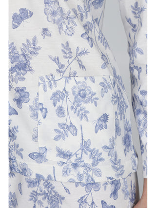 Elegante Pigiama Lungo Cardigan In Cotone