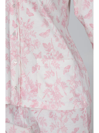 Elegante Pigiama Lungo Cardigan In Cotone