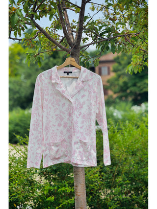 Elegante Pigiama Lungo Cardigan In Cotone