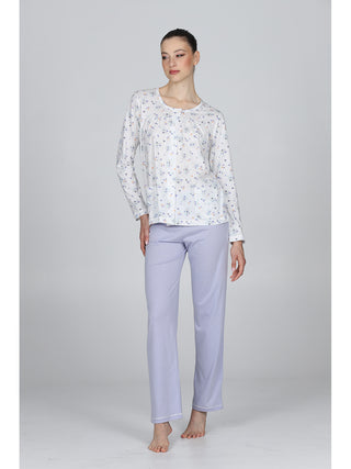 Pigiama In Puro Cotone Con Arriccio