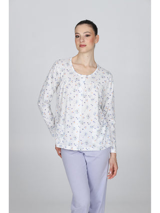 Pigiama In Puro Cotone Con Arriccio