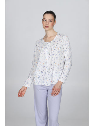 Pigiama In Puro Cotone Con Arriccio