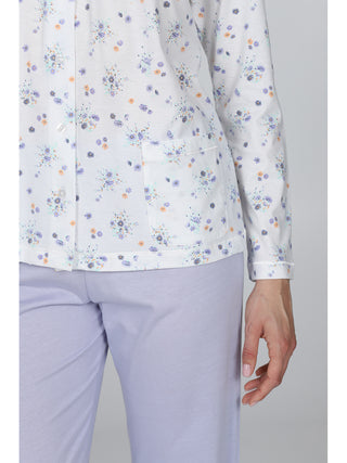 Pigiama In Puro Cotone Con Arriccio