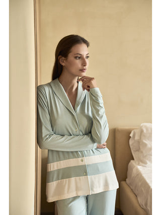 Pigiama Con Colletto In Morbida Viscosa