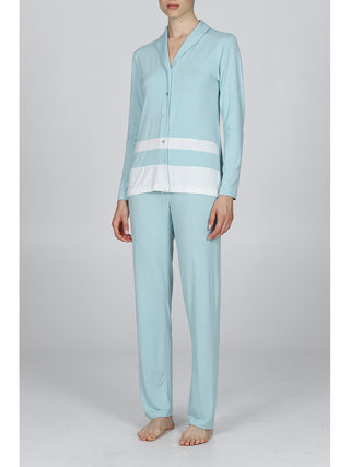 Pigiama Con Colletto In Morbida Viscosa