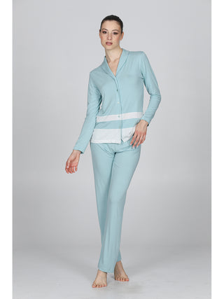 Pigiama Con Colletto In Morbida Viscosa