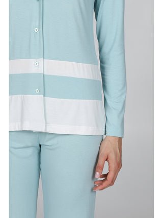 Pigiama Con Colletto In Morbida Viscosa