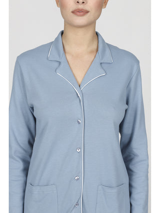 Raffinato pigiama con colletto e revers