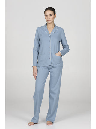 Raffinato pigiama con colletto e revers