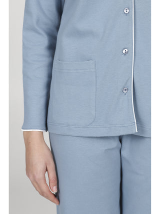 Raffinato pigiama con colletto e revers