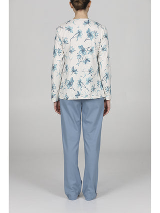 Morbido pigiama lungo in puro cotone