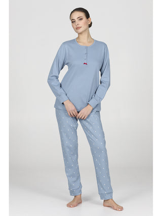 Pigiama lungo fantasia gattini