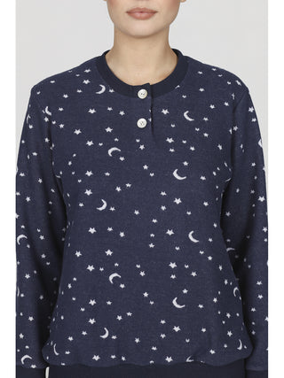 Serafino tuta in caldo jacquard di cotone