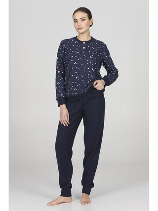 Serafino tuta in caldo jacquard di cotone