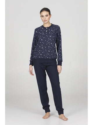 Serafino tuta in caldo jacquard di cotone