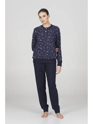 Serafino tuta in caldo jacquard di cotone