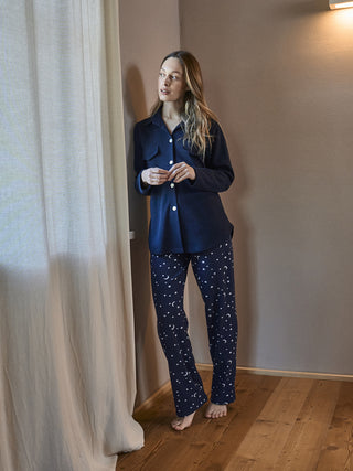 Cardigan in caldo jacquard di cotone