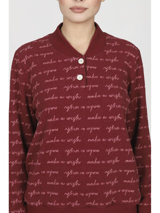 Caldo pigiama in jacquard di cotone