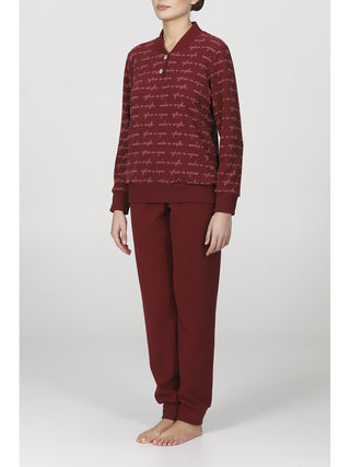 Caldo pigiama in jacquard di cotone