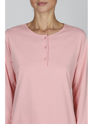 Pigiama lungo donna in puro cotone