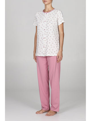 Pigiama cardigan donna in puro cotone