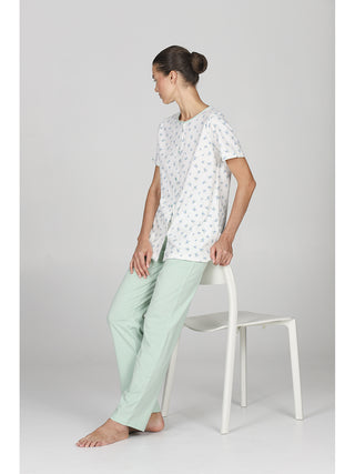 Pigiama cardigan donna in puro cotone