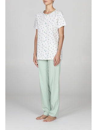 Pigiama cardigan donna in puro cotone