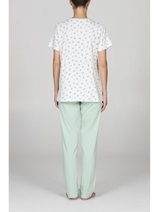 Pigiama cardigan donna in puro cotone