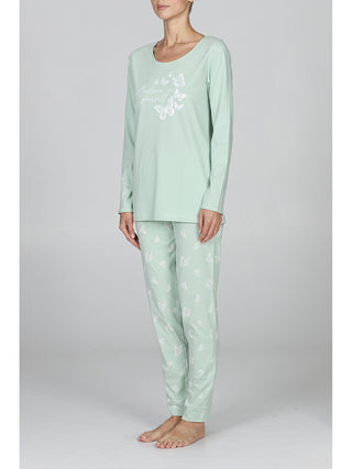 Pigiama donna in puro cotone con bordi