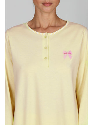 Pigiama donna in 100% cotone con bordi