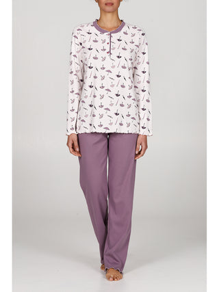 Pigiama serafino senza bordi in caldo cotone Ombrelli Alpina