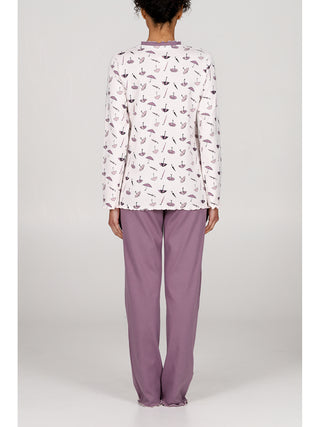 Pigiama serafino senza bordi in caldo cotone Ombrelli Alpina