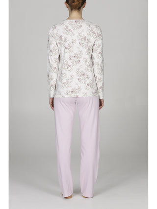 Pigiama floreale  pantalone unito