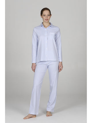 Pigiama cardigan rigato in caldo cotone