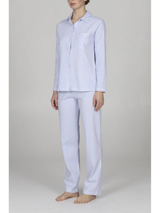 Pigiama cardigan rigato in caldo cotone