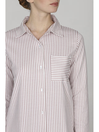 Pigiama cardigan rigato in caldo cotone
